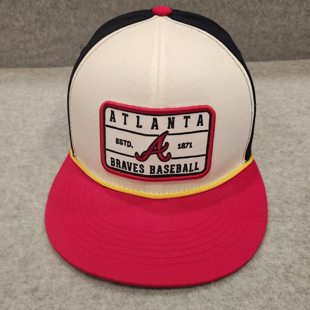 Atlanta Braves Hat Snap Back Mens NAPA MLB Baseball Melonwear Rope 2025